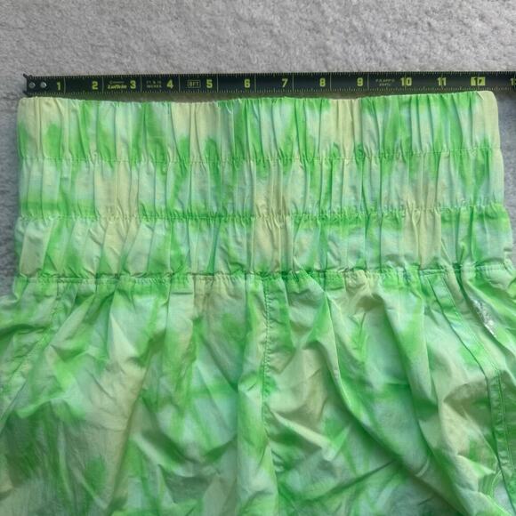 Free People FP Movement The Way Home Shorts Neon Green Tie Dye Athletic Gym S - Picture 2 of 7